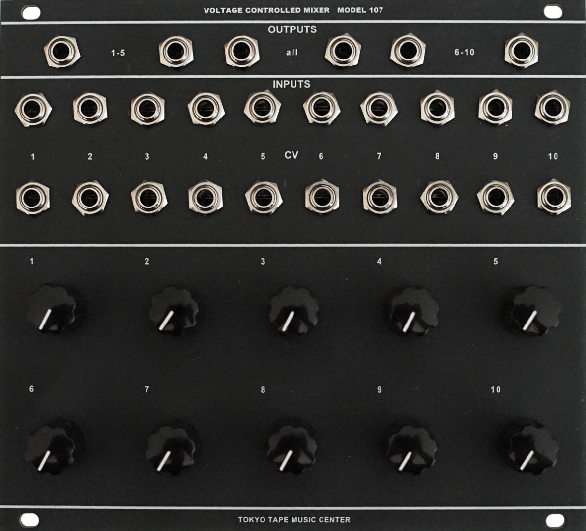 Panel image for 10 Channel Voltage Controlled Mixer