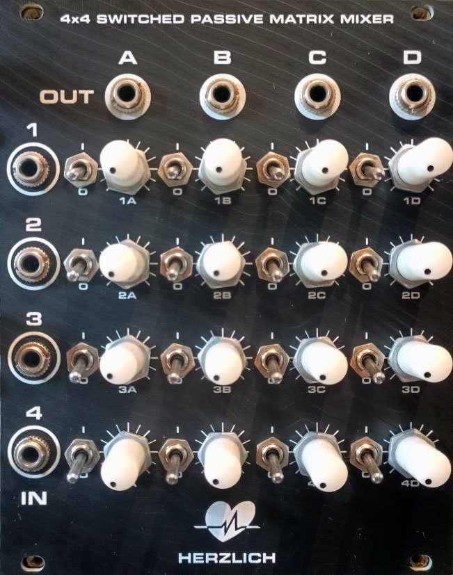 Panel image for 4x4 Switched Passive Matrix Mixer