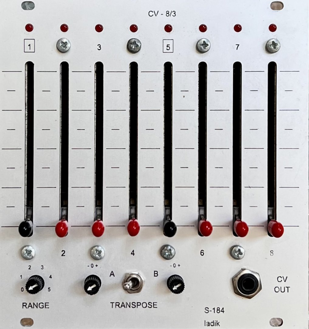 Panel image for CV-8/3 outputs for S-180 w. sliders