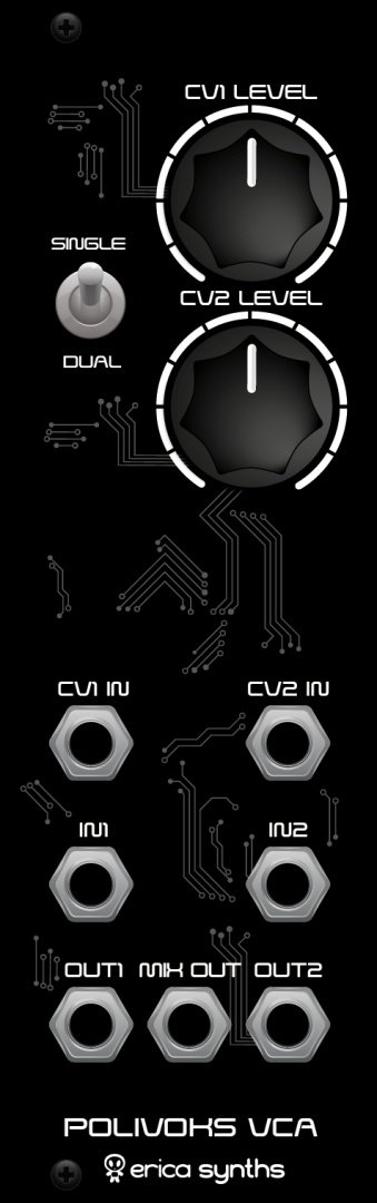 Panel image for DIY Polivoks-inspired VCA