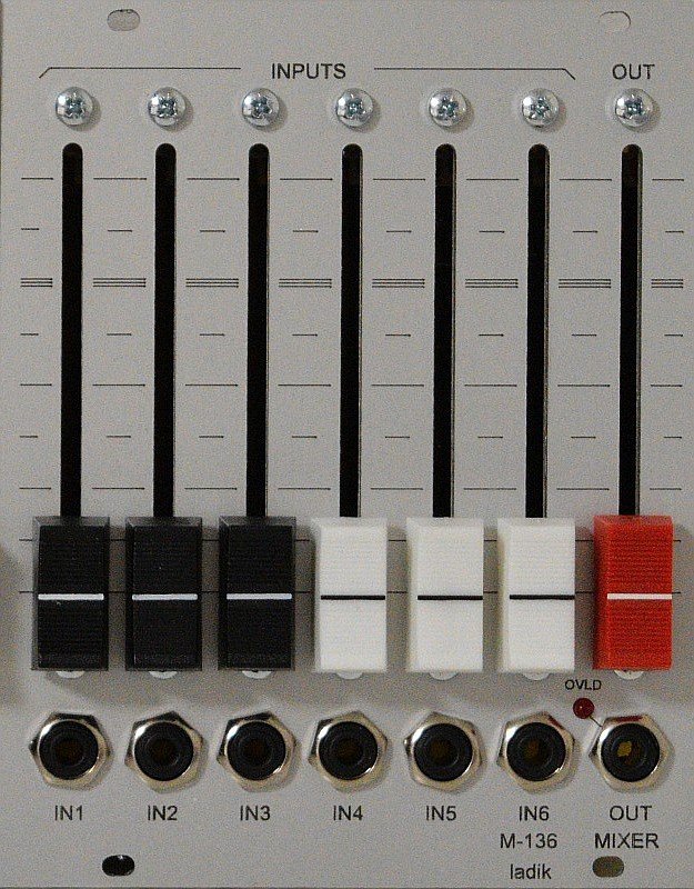 Panel image for M-136 6ch slider mixer