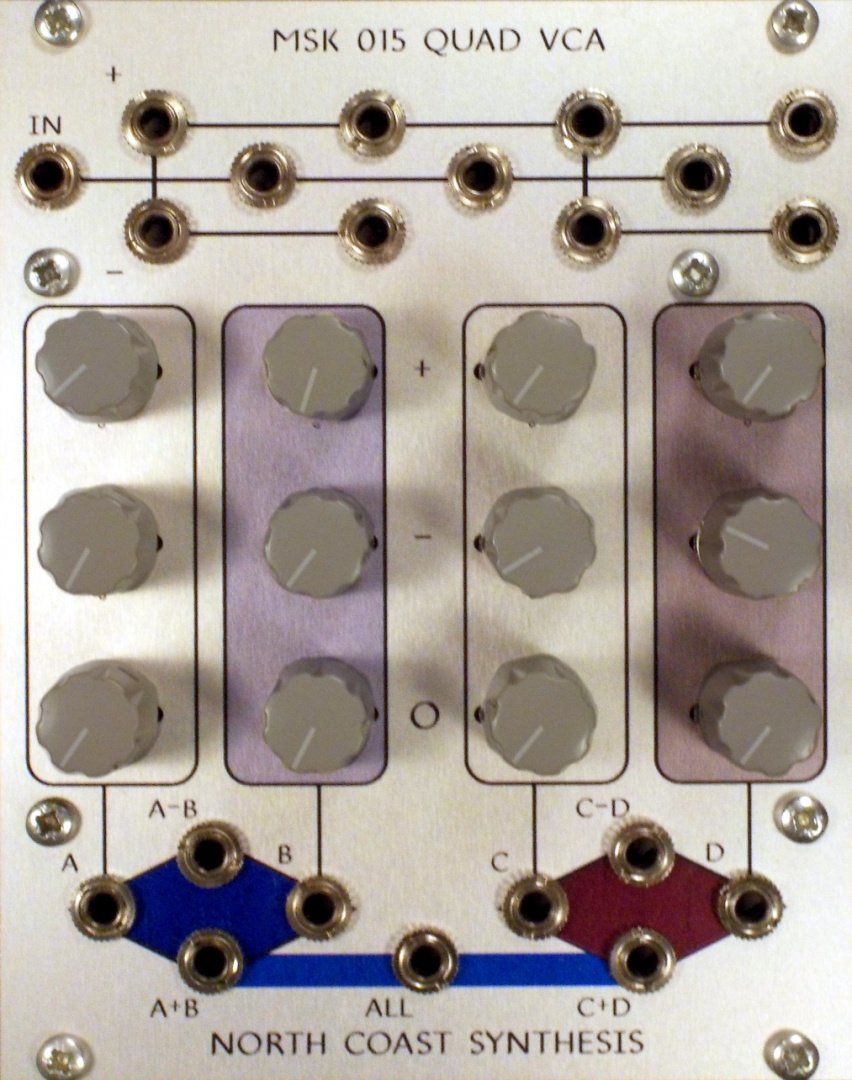 Panel image for MSK 015 Quad VCA