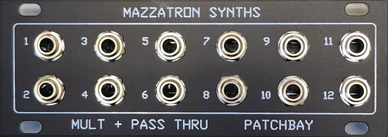 Panel image for Mult + Pass Thru 1U Patchbay