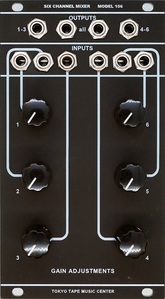 Panel image for Six Channel Mixer Model 106
