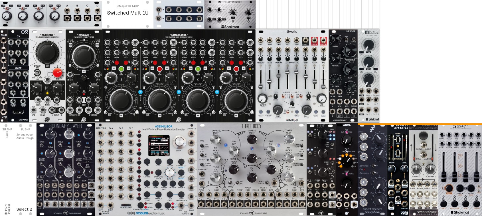 Rack preview for Intellijel Gen1