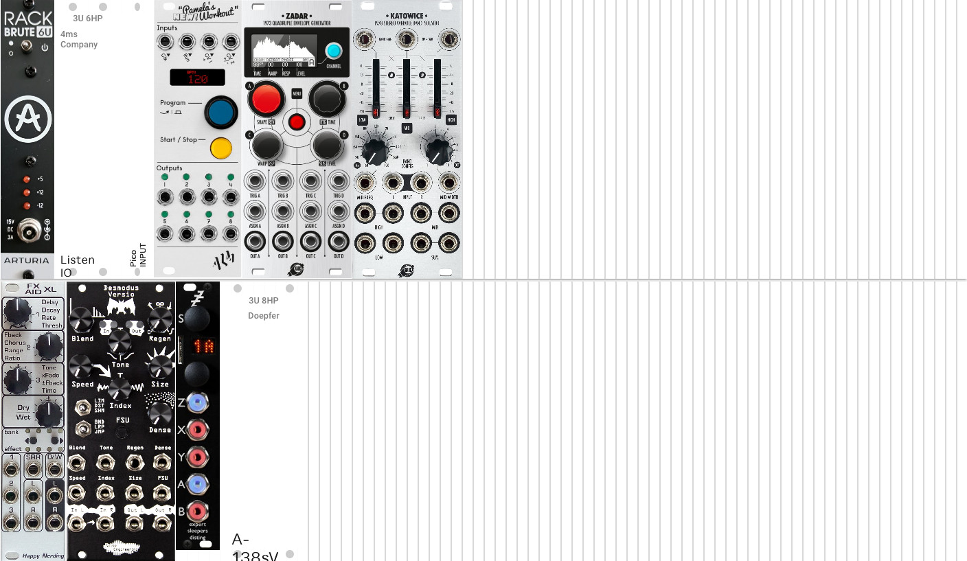 Rack preview for current effects rack