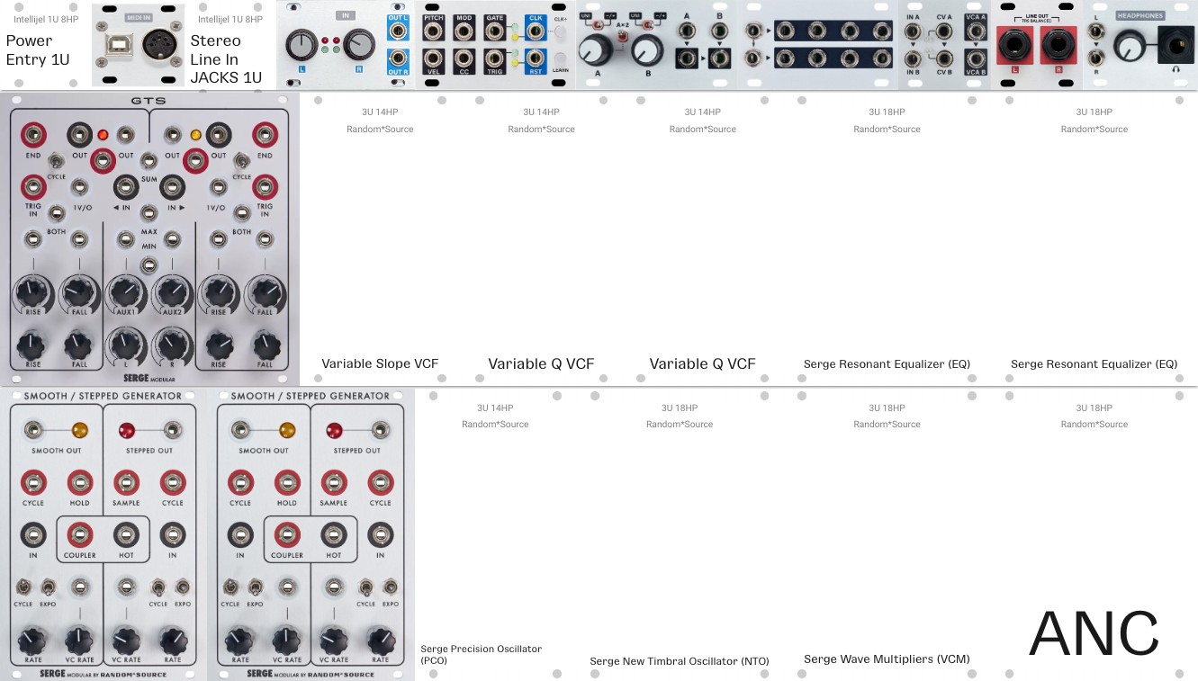 Rack preview for Serge System
